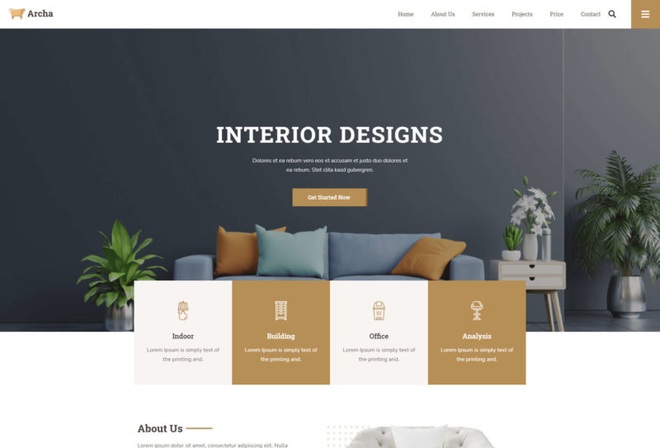 Archa - Interior Design & Architecture Template Kit