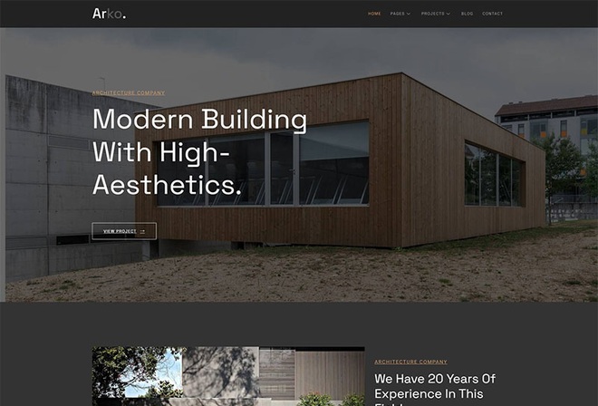 Arko - Architecture Elementor Template Kit