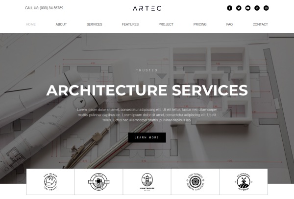 Artec - Architecture Elementor Template Kit