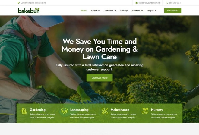 Bakebun - Template kit for Gardening & Landscape
