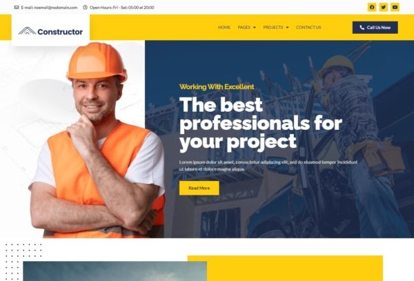 Constructor - Construction & Repair Elementor Template Kit
