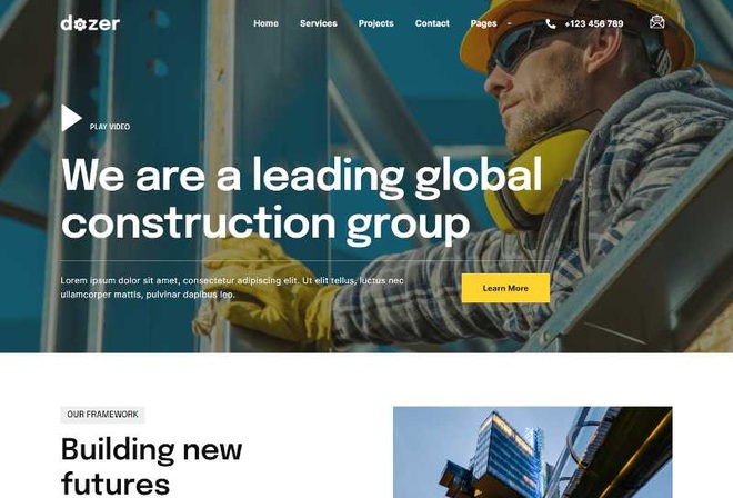 Dozer - Construction Elementor Template Kit