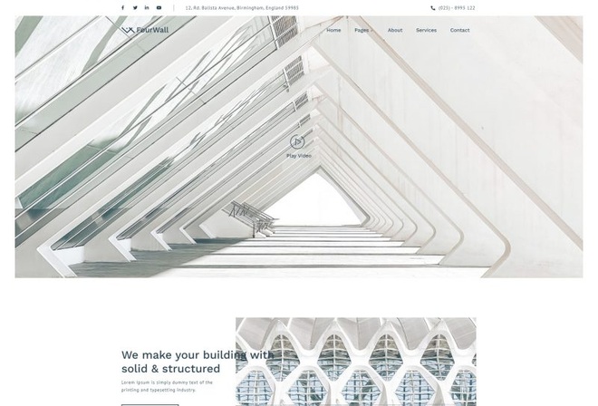 FourWall - Construction Elementor Template Kit