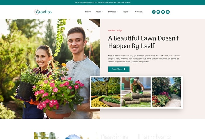 Gravitas - Garden & Landscape Design Elementor Template Kit