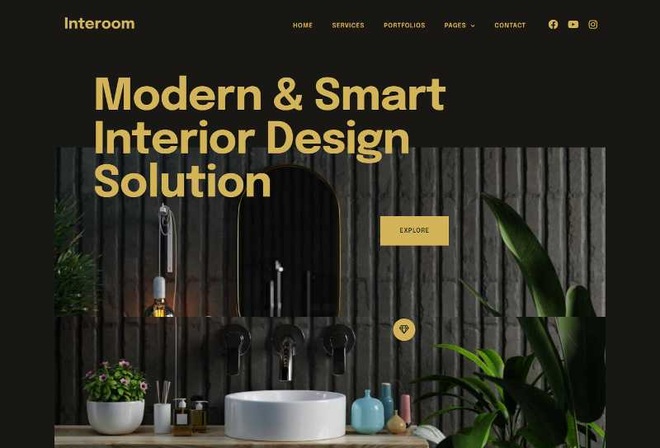 Interoom - Interior Design Agency Elementor Template Kit