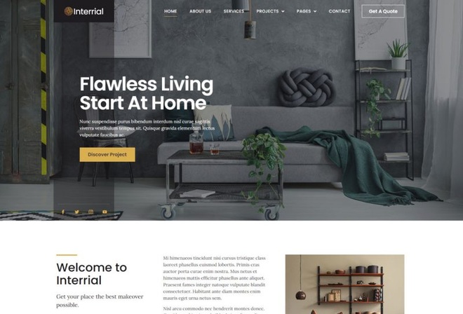 Interrial - Template Kit for Interior Design Service