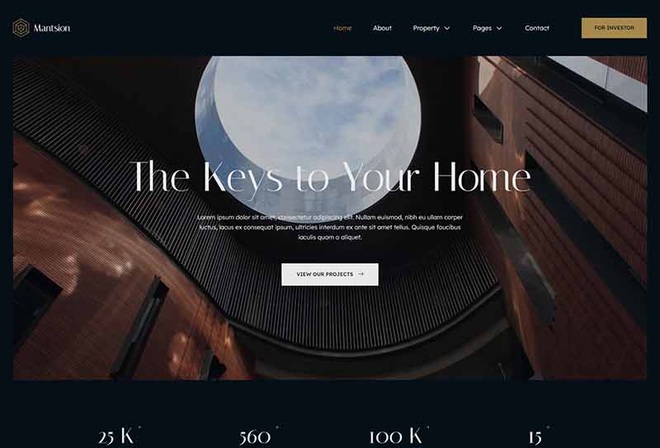 Mantsion - Real Estate Elementor Template Kit
