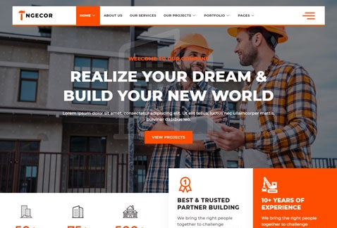 Ngecor - Construction & Building Company Elementor Template Kit