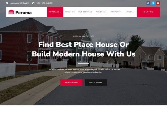 Peruma - Real Estate & Property Listing Elementor Template Kit