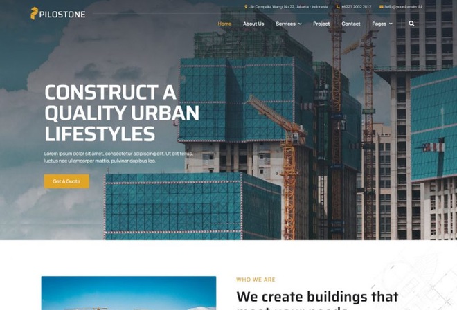 Pilostone - Template Kit for Construction Service
