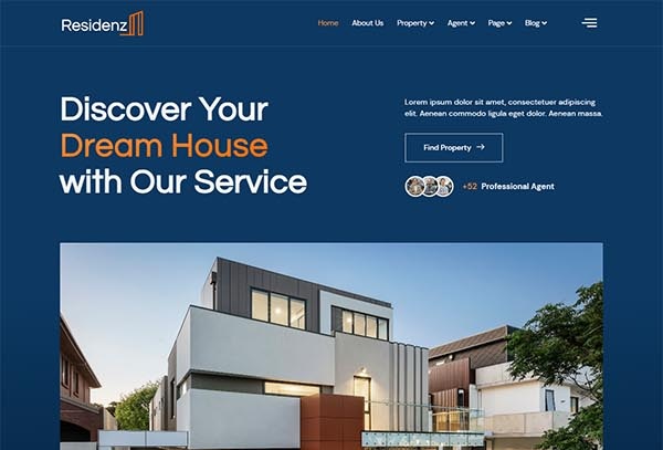 Residenz - Real Estate Agent & Property Listing Elementor Template Kit