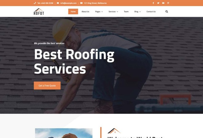 Rofot - Renovation Elementor Template Kit