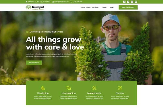 Rumput - Landscape & Gardening Services Elementor Template Kit
