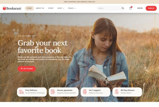 Bookarazi - Template Kit for Bookstore & Publisher
