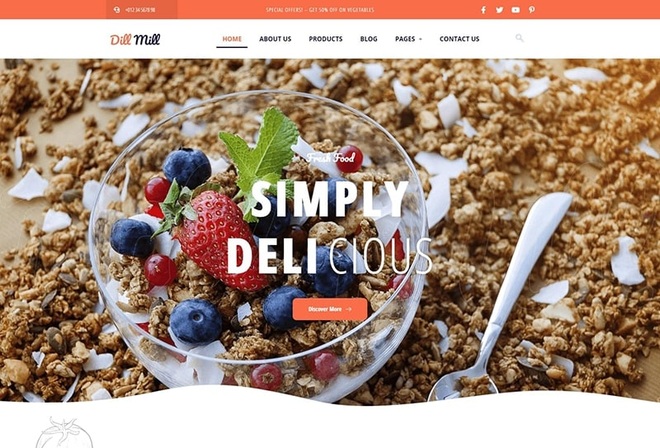 Dillmill - Organic and Food Store Elementor Template Kit