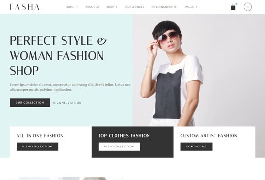 Fasha - Woman Fashion & Shop Elementor Template Kit