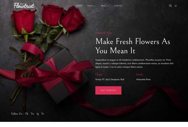 Flowtrist – Flower Boutique & Florist Elementor Template Kit