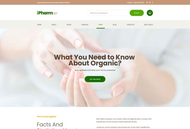 iPharm - Online Pharmacy and Drug Store Template Kit