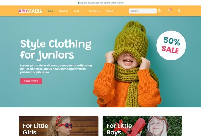 KidzOutfit - Template Kit for Kids Fashion Shop