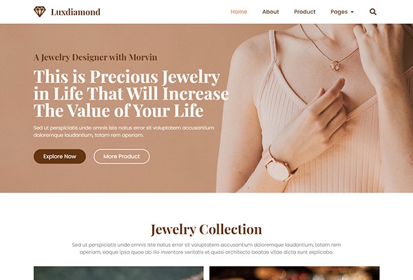 Luxdiamond - Jewelry Shop Elementor Template Kit