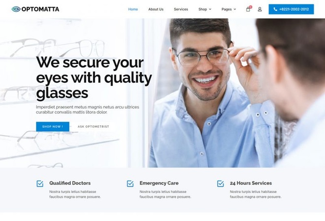 Optomatta - Template Kit for Optician & Optics Store