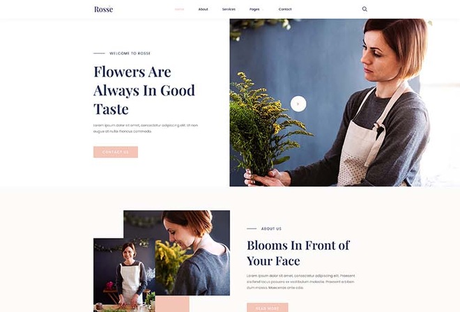 Rosse - Florist & Flower Boutique Elementor Template Kit