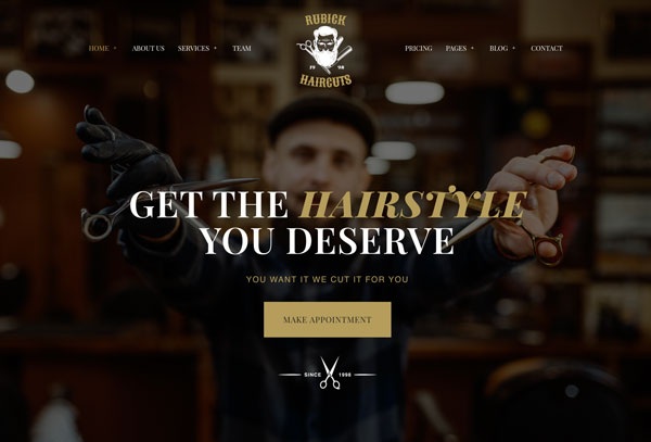 Rubick - Barbershop & Hair Salon Elementor Template Kit
