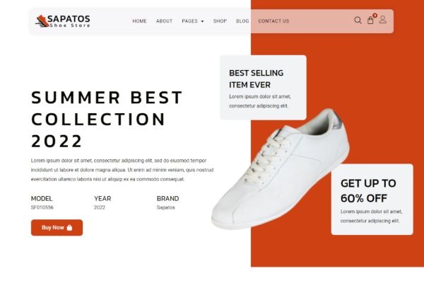 Sapatos - Sneakers and Sports Shoes Store WooCommerce Elementor Template Kit