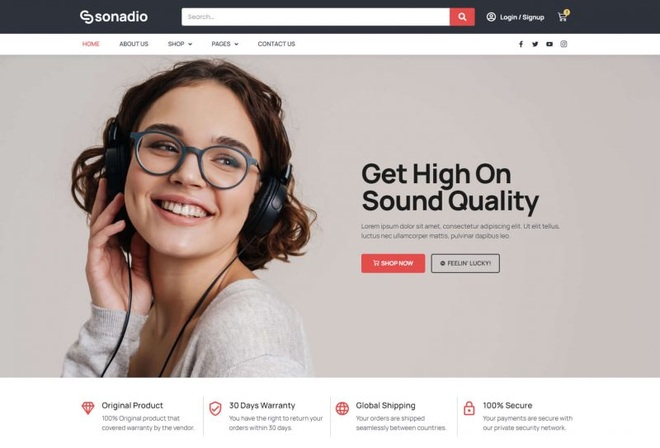 Sonadio - Template Kit for Audio Store