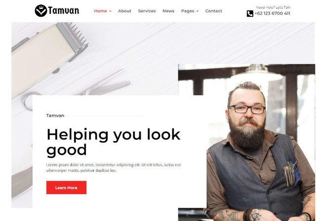 Tamvan - Barbershop Elementor Template Kit