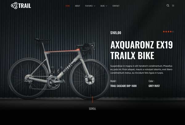 Trail – Bike Shop & Bicycle Repair Elementor Template Kit