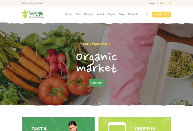 Veggie | Organic Food & Eco Online Store Products Template Kit
