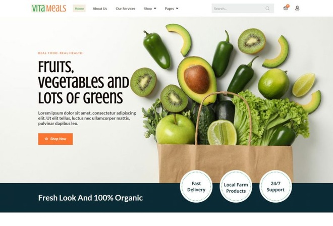 VitaMeals - Template Kit for Fruits & Vegetables Woocommerce