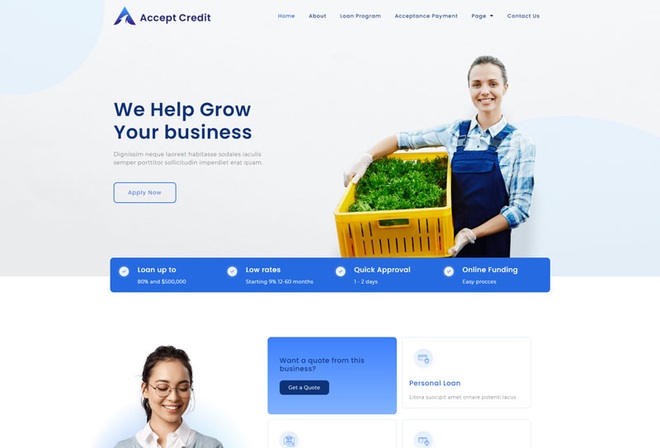 Accept Credit- Elementor Template kit