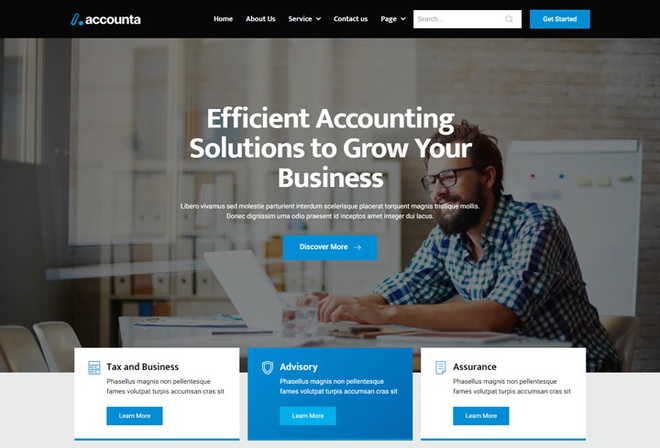 Accounta - Templatekit for accounting service