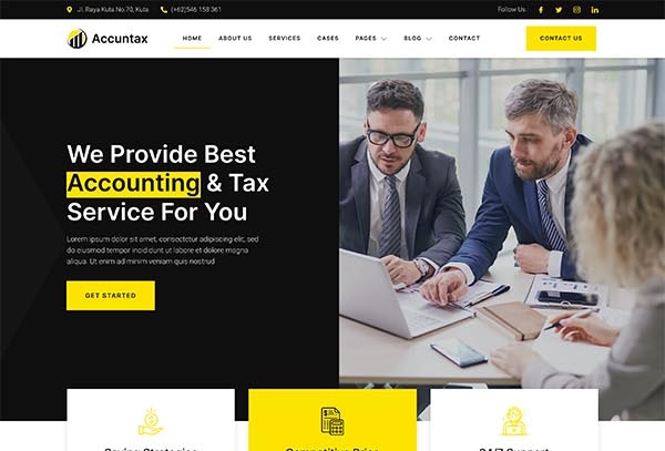 Accuntax – Accounting & Tax Consultancy Services Elementor Template Kit