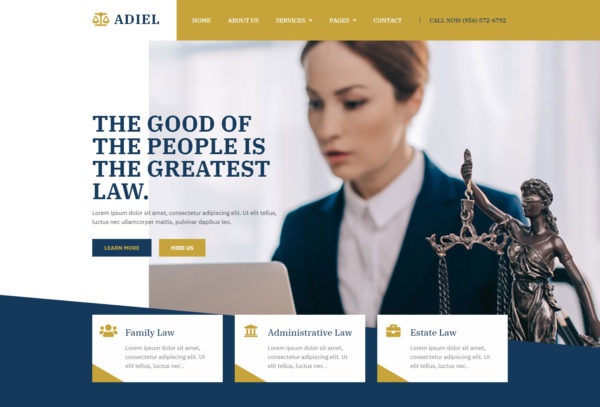 Adiel - Attorney Law Firm Elementor Template Kit