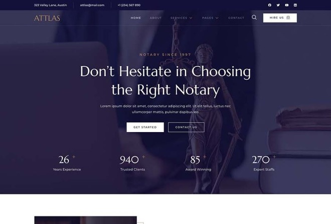 Attlas - Notary Public & Legal Services Elementor Template Kit