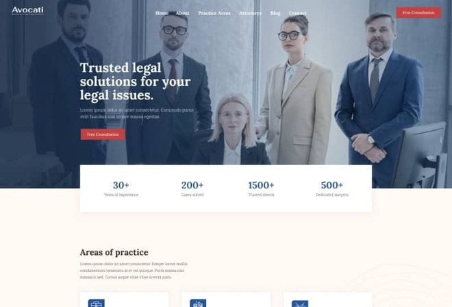 Avocati - Law Firm & Attorney Elementor Template Kit