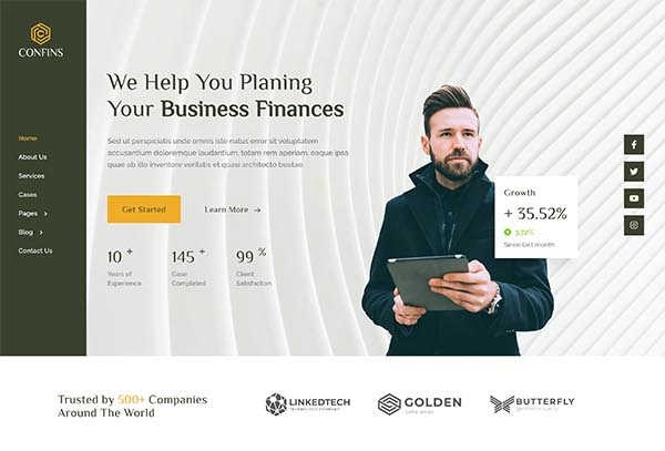 Confins – Business & Finance Consulting Elementor Template Kit