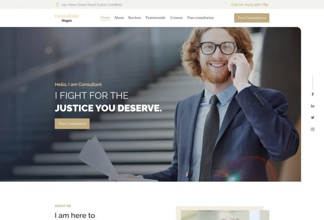 Consultants - Lawyer and Attorney Elementor Template Kits