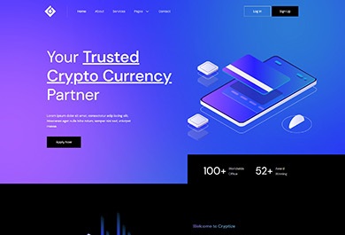 Cryptize - Blockchain Cryptocurrency & Bitcoin Elementor Template Kit