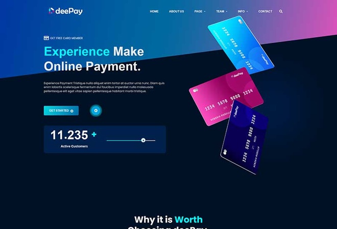 deePay - Card Payment & Online Banking Elementor Template Kit