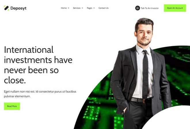 Deposyt - Investment & Finance Elementor Template Kit