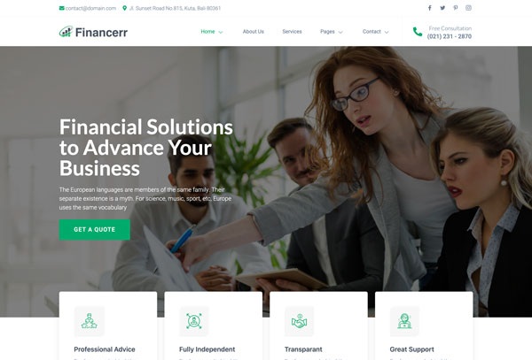 Financerr - Business & Finance Template Kit