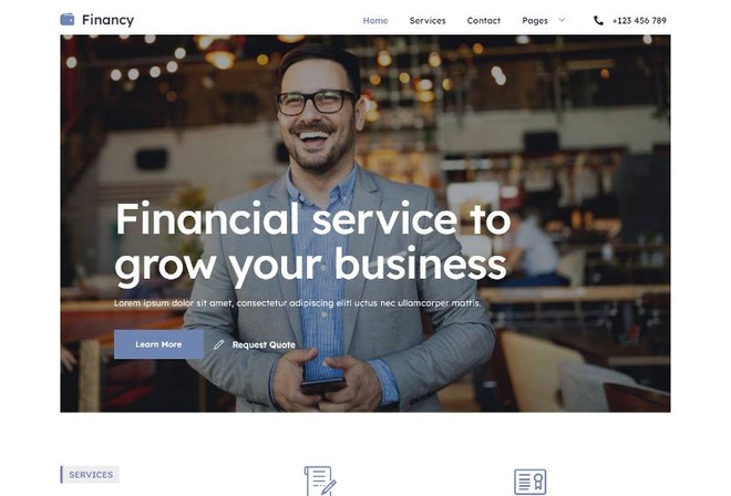 Financy - Finance and Consulting Elementor Template Kit