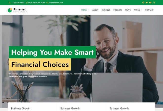 Finanzi - Finance and Business Template Kit