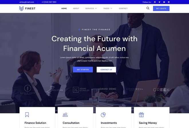 Finest - Financial & Tax Advisor Elementor Template Kit