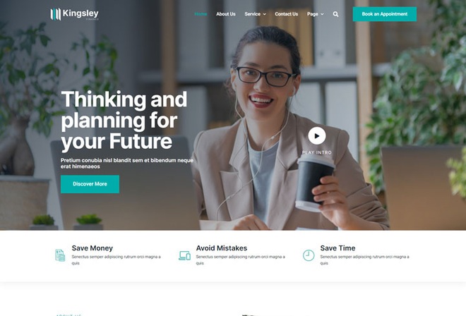 Kingsley Finance - Template kit for Financial Service