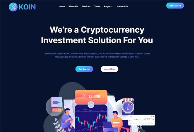 Koin - Cryptocurrency Template Kit